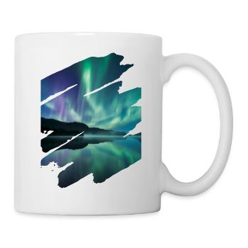 Aurores boréales - Mug blanc - blanc - Droite