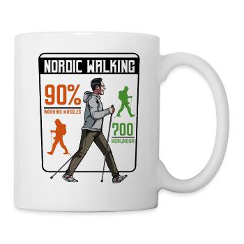 Nordic Walking - Tasse - Weiß - Rechts
