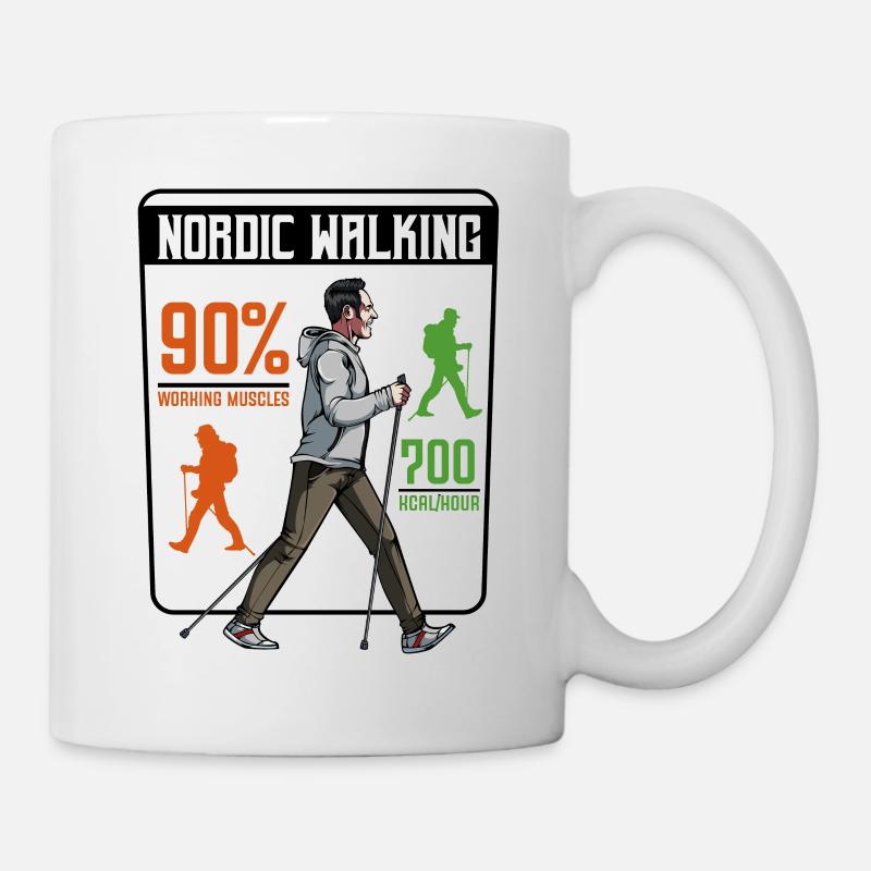 Marche nordique - Mug blanc - blanc