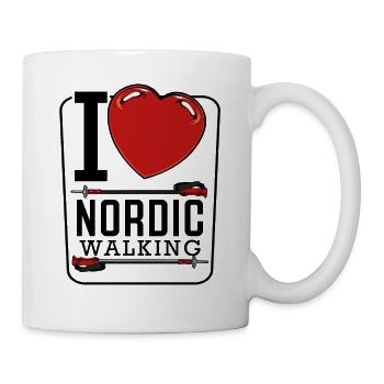 Nordic Walking - Tasse - Weiß - Rechts