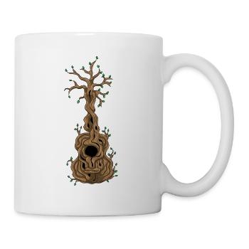Acoustic guitar Tree of life bass guitarist - Mug - white - Right