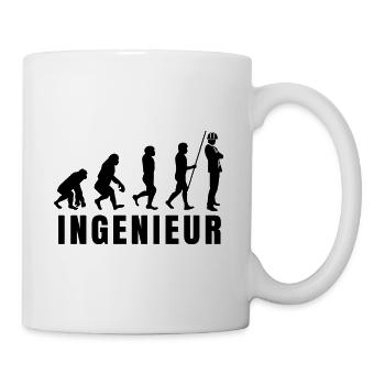 Evolution vers un ingénieur pour ingénieurs civils - Mug blanc - blanc - Droite