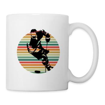 Chemise cadeau rétro vintage hockey sur glace - Mug blanc - blanc - Droite