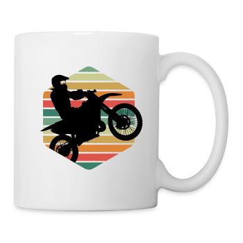 Retro Old School Motorcycle Gift T-Shirt - Mug - white - Right