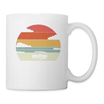 Retro Campervan Vintage Caravan Camping Van - Tasse - Weiß - Rechts