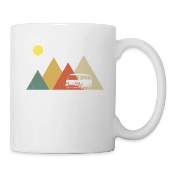Retro Campervan Vintage Caravan Camping Van - Tasse - Weiß - Rechts
