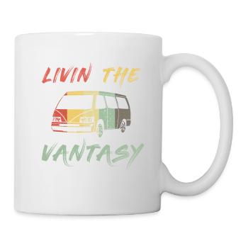 Retro Campervan Vintage Caravan Camping Van - Tasse - Weiß - Rechts