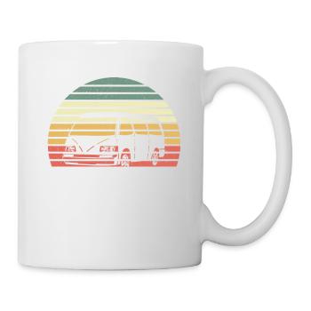 Retro Campervan Vintage Caravan Camping Van - Tasse - Weiß - Rechts