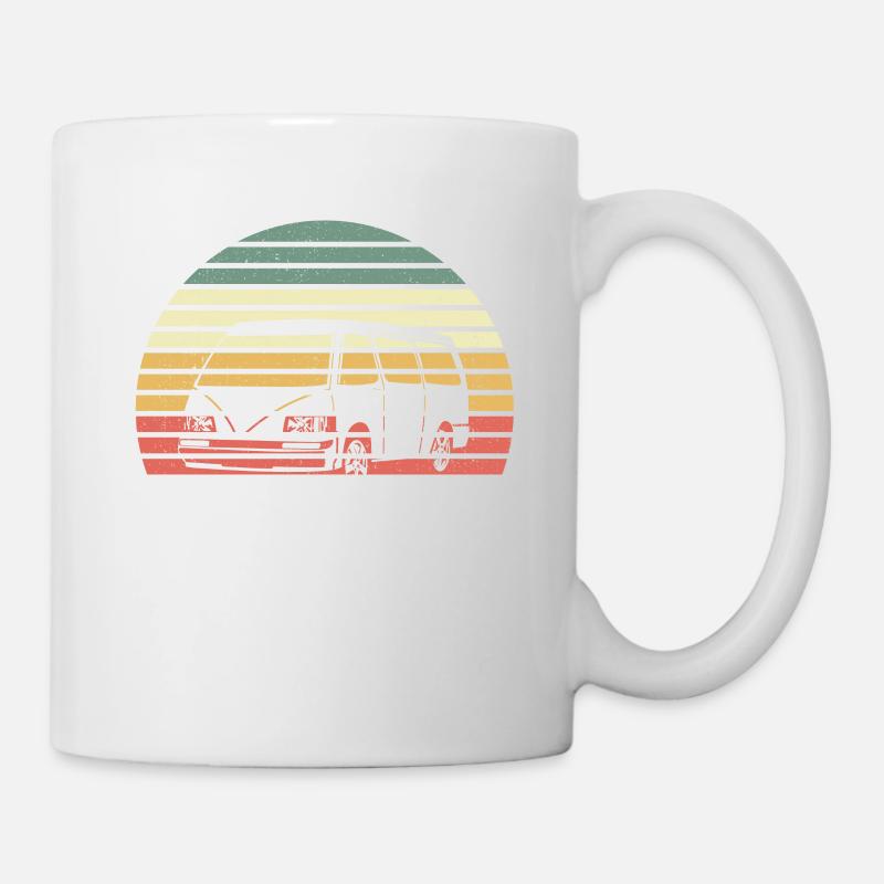 Retro Campervan Vintage Caravan Camping Van - Tasse - Weiß