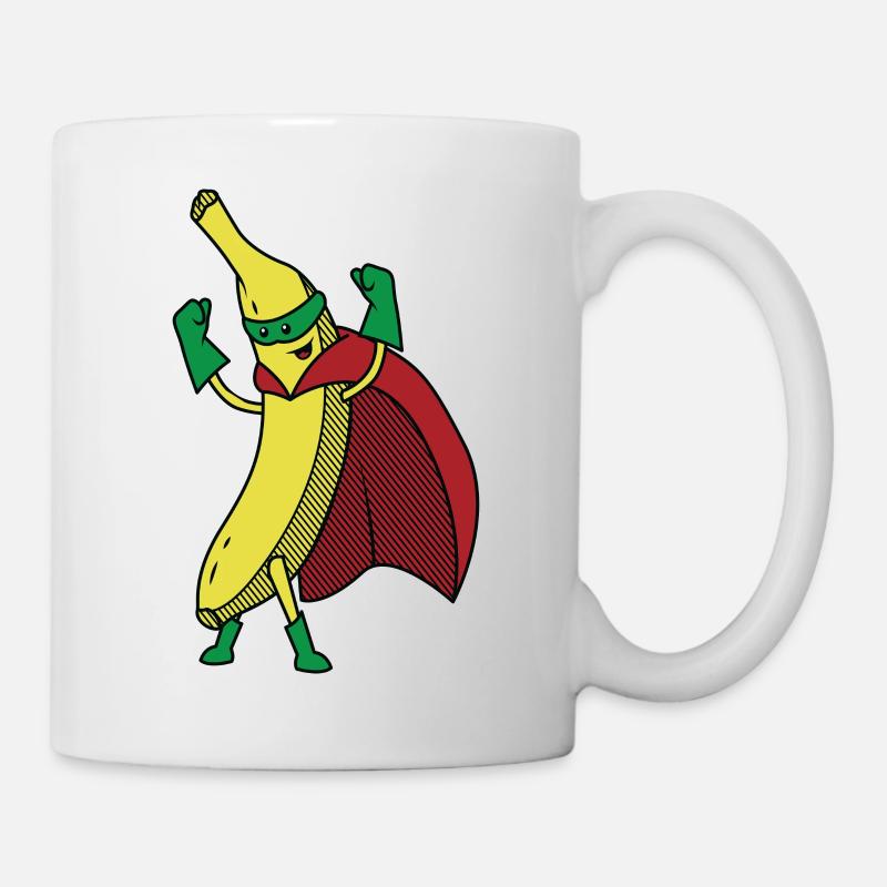 Fruit de la banane super héros héros banane super héros - Mug blanc - blanc