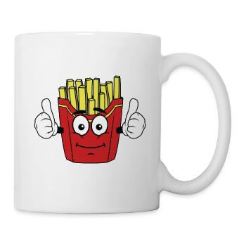 Cool Happy Fries Fries Fast Food Love - Mug - white - Right