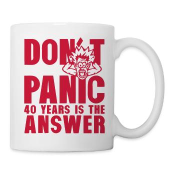 40 years dont panic anniversaire is the - Mug blanc - blanc - Droite