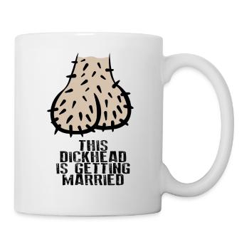 Dickhead testicules oeufs JGA bachelor adieu - Mug blanc - blanc - Droite