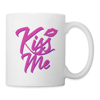 Kiss me - Tasse - Weiß - Rechts