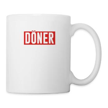 Doner kebab box logo - Mug - white - Right