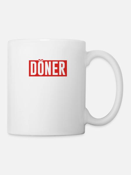 Doner kebab box logo - Mug - white