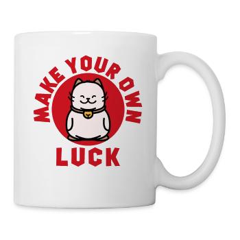 Lucky Cat Make Your Own Happiness China - Mug - white - Right