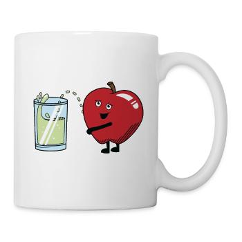 Apple Pee Pinkelnder Apfel Saft frucht getränk - Tasse - Weiß - Rechts