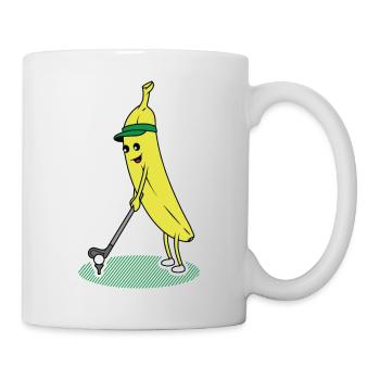 Banane golf sport banane fruits frais - Mug blanc - blanc - Droite