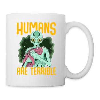 Alien astronauts UFO cats, fan gift - Mug - white - Right