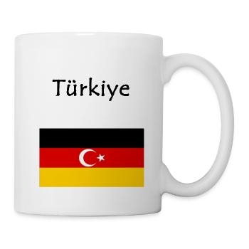 Türkiye Turquie demi-lune turc drapeau allemand - Mug blanc - blanc - Droite