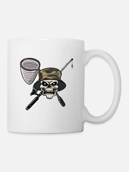 Casquette camouflage filet de pêche - Mug blanc - blanc