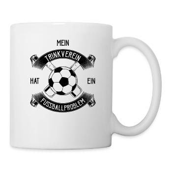 My drinking club has a football problem - Mug - white - Right