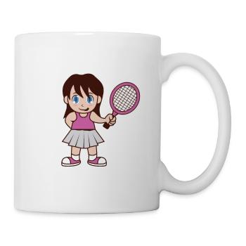 Der nächste Tennis Star Stern Mädchen Geschenk - Tasse - Weiß - Rechts