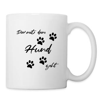 zum Gassi gehen - für Sie - Tasse - Weiß - Rechts