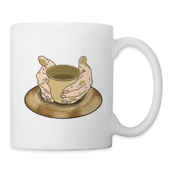 Pottery pottery pottery gift - Mug - white - Right