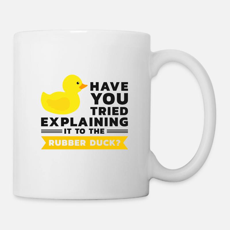 Débogage de canard en caoutchouc programmeur - Mug blanc - blanc
