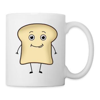Toast Toastbrot Brot Shirt Design - Tasse - Weiß - Rechts