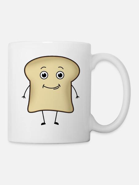 Toast Toastbrot Brot Shirt Design - Tasse - Weiß