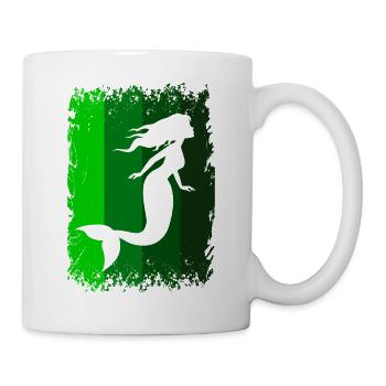 Vert sirène - Mug blanc - blanc - Droite