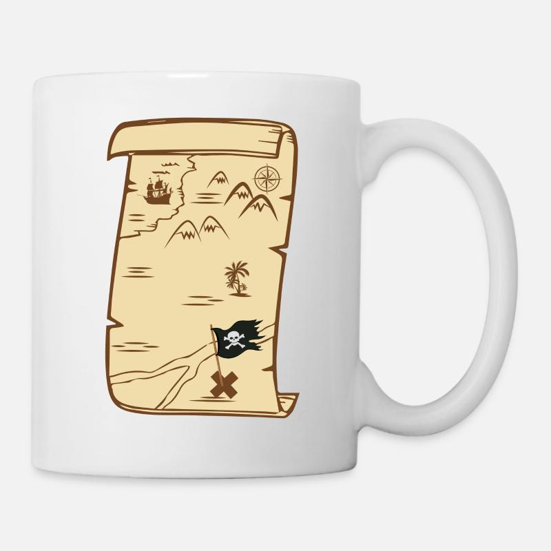 treasure map - Mug - white