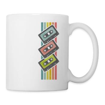 Cassette Vintage des années 80 Disco - Mug blanc - blanc - Droite