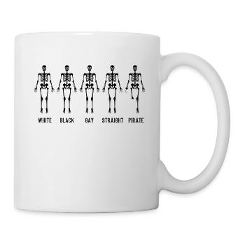 Squelette de pirate - Mug blanc - blanc - Droite