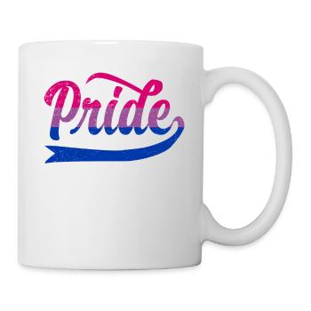 Fierté bi bisexuelle bisexualité lgbt homosexuelle - Mug blanc - blanc - Droite