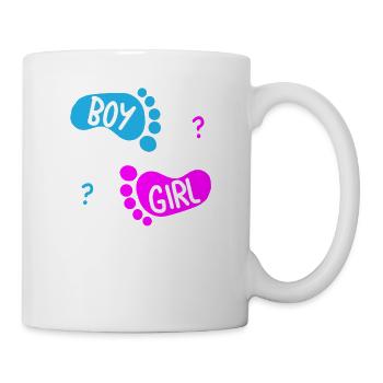 annonce de sexe de bébé garçon ou fille enceinte - Mug blanc - blanc - Droite