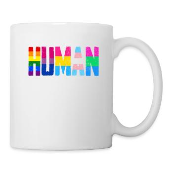 Lgbt humain drapeau transsexuel bi pansexuel lgbtqi - Mug blanc - blanc - Droite