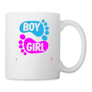 annonce de sexe de bébé garçon ou fille enceinte - Mug blanc - blanc - Droite