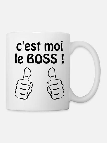 C'est moi le boss ! Humour / Citation / Blague - Mug blanc - blanc
