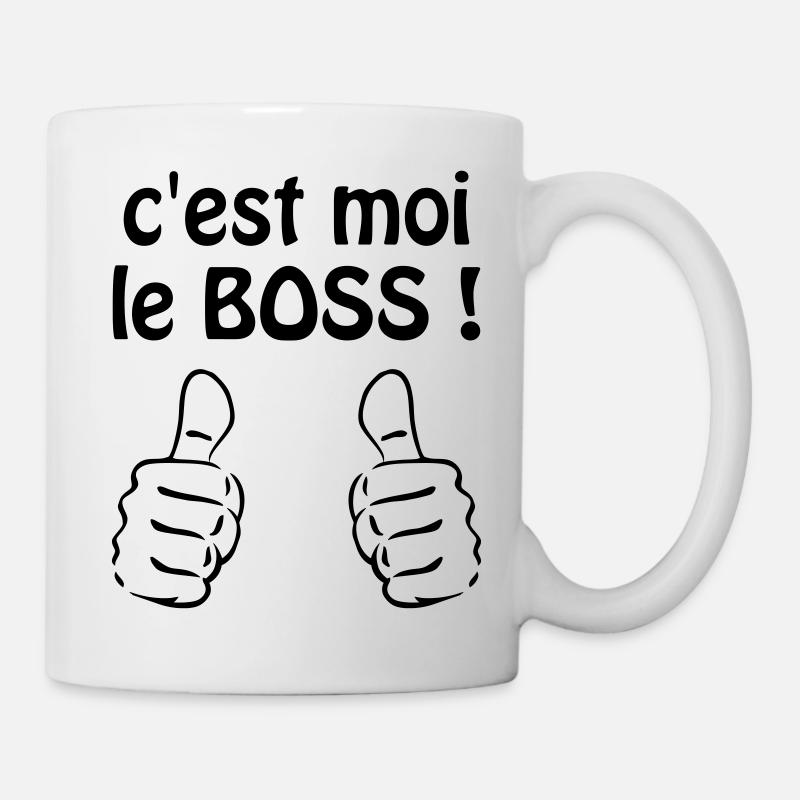 C'est moi le boss ! Humour / Citation / Blague - Mug blanc - blanc