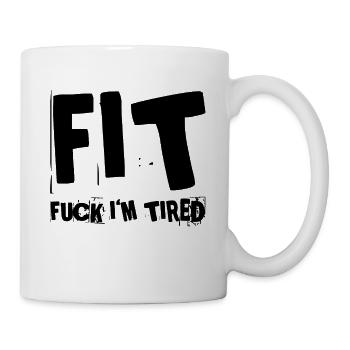 Fit Lustig - Tasse - Weiß - Rechts