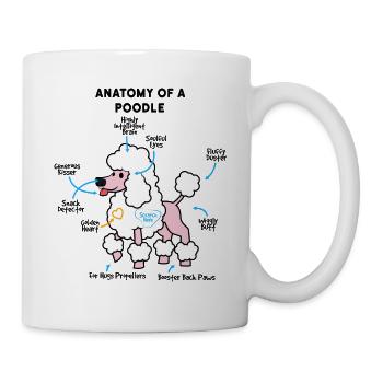 Anatomie Eines Pudel - Tasse - Weiß - Rechts