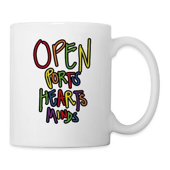 Open Ports Hearts and Minds - Tasse - Weiß - Rechts