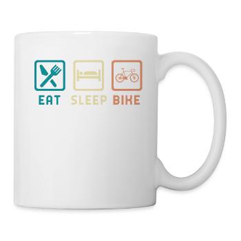 Eat Sleep Bike - Tasse - Weiß - Rechts