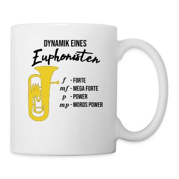 Euphonium - Dynamik eines Euphonisten - Tasse - Weiß - Rechts