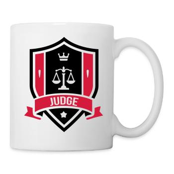 Juge / Justice / Loi / Tribunal / Magistrat - Mug blanc - blanc - Droite