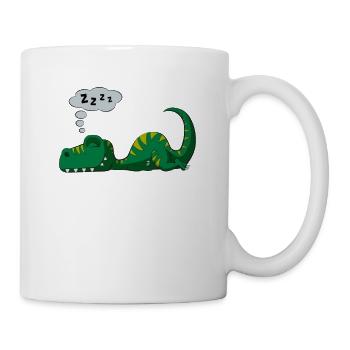 Dinosaur T-Rex Good night baby kids - Mug - white - Right